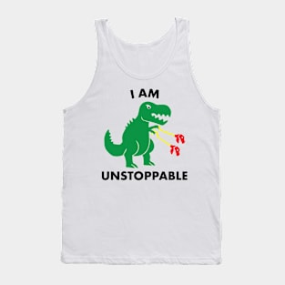 I Am Unstoppable! Cute Dinosaur Shirts for Dino Lovers Tank Top